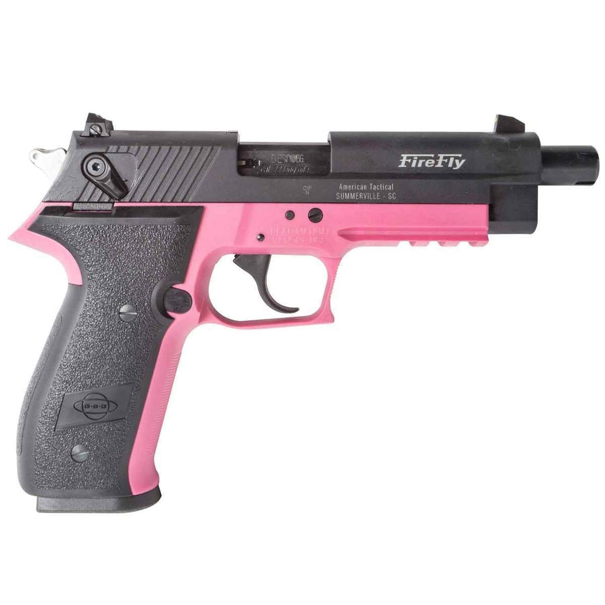 american-tactical-gsg-firefly-22-long-rifle-threaded-barrel-49in-blackpink-pistol-101-rounds-1570925-1.jpg American Tactical Firefly 22 Long Rifle Threaded Barrel 4.9in Black Pistol – 10+1 Rounds - Image 1