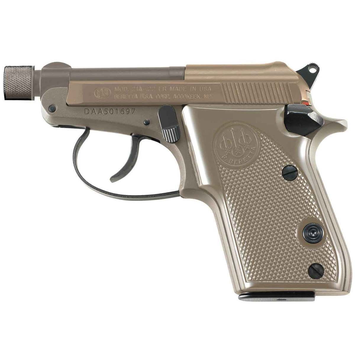 beretta-bobcat-22-long-rifle-29in-fdestainless-pistol-71-rounds-1628369-1.jpg Beretta Bobcat 22 Long Rifle 2.9in FDE/Stainless Pistol – 7+1 Rounds - Image 1