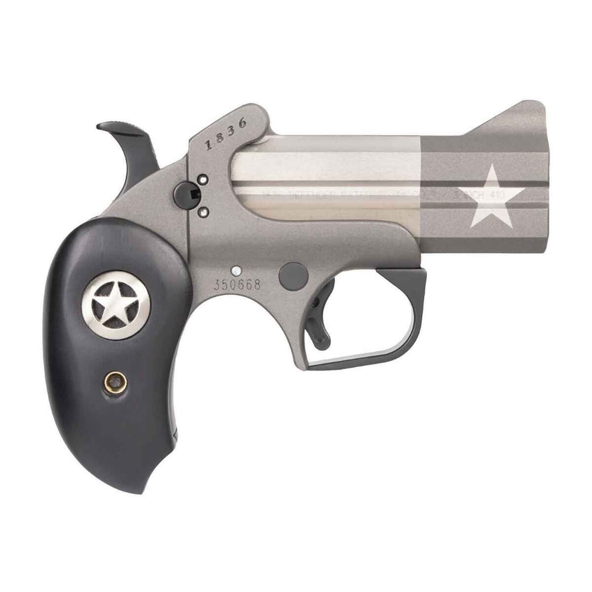 bond-arms-1836-texas-independence-45-long-colt410-gauge-35in-black-cerakote-break-action-pistol-2-rounds-1794009-1.jpg Bond Arms 1836 Texas Independence 45 (Long) Colt/410 Gauge 3.5in Black Cerakote Break Action Pistol – 2 Rounds - Image 1