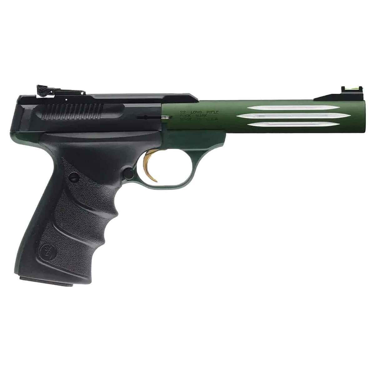 browning-buck-mark-22-long-rifle-55in-matte-green-pistol-101-rounds-1734185-1.jpg Browning Buck Mark 22 Long Rifle 5.5in Matte Green Pistol – 10+1 Rounds - Image 1