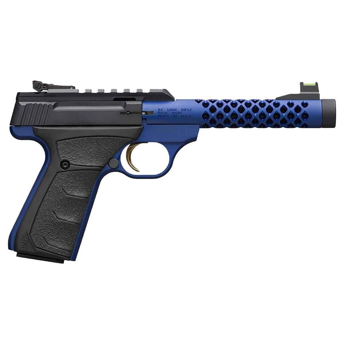 browning-buck-mark-22-long-rifle-59in-blue-anodized-pistol-101-rounds-1826181-1.jpg Browning Buck Mark 22 Long Rifle 5.9in Blue Anodized Pistol – 10+1 Rounds - Image 1