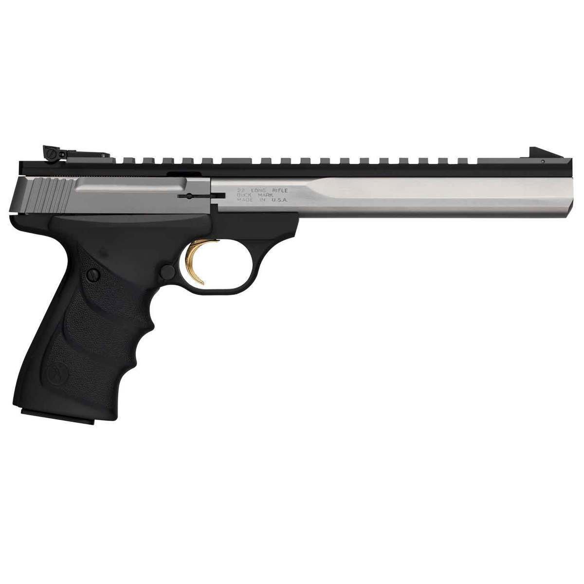 browning-buck-mark-contour-stainless-urx-pistol-1456295-1.jpg Browning Buck Mark Contour URX 22 Long Rifle 7.25in Pistol – 10+1 Rounds - Image 1