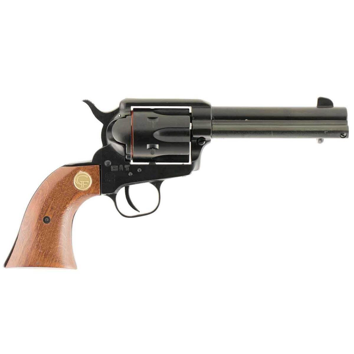 chiappa-1873-22-single-action-revolver-1506117-1.jpg Chiappa 1873 22 Long Rifle 4.75in Blued/Wood Revolver – 6 Rounds - Image 1