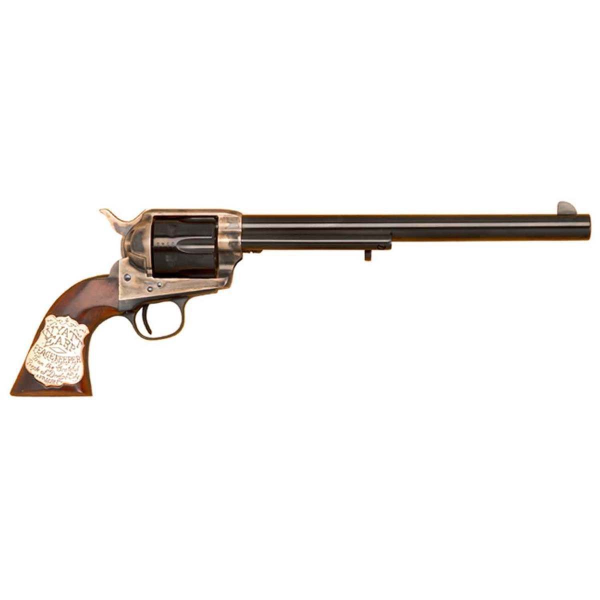 cimarron-wyatt-earp-frontier-buntline-45-long-colt-10in-blued-revolver-6-rounds-1270271-1.jpg Cimarron Wyatt Earp Frontier Buntline 45 (Long) Colt 10in Blued Revolver – 6 Rounds - Image 1
