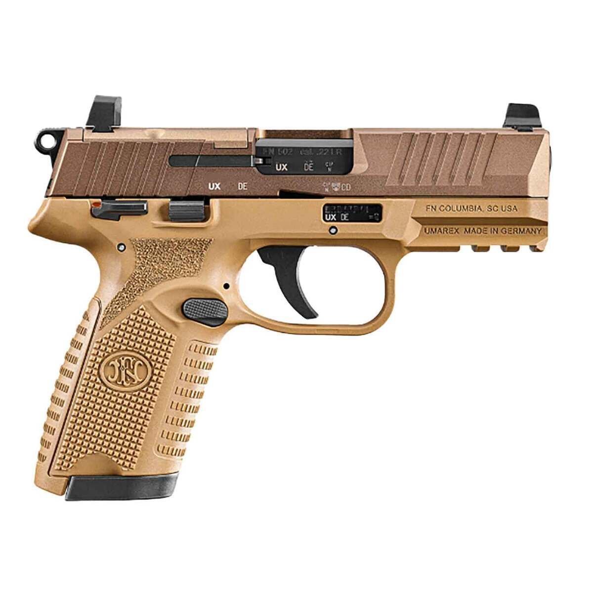 fn-502-mrd-22-long-rifle-4in-fde-cerakote-pistol-101-rounds-1839098-1.jpg FN 502 MRD 22 Long Rifle 4in FDE Cerakote Pistol – 10+1 Rounds - Image 1