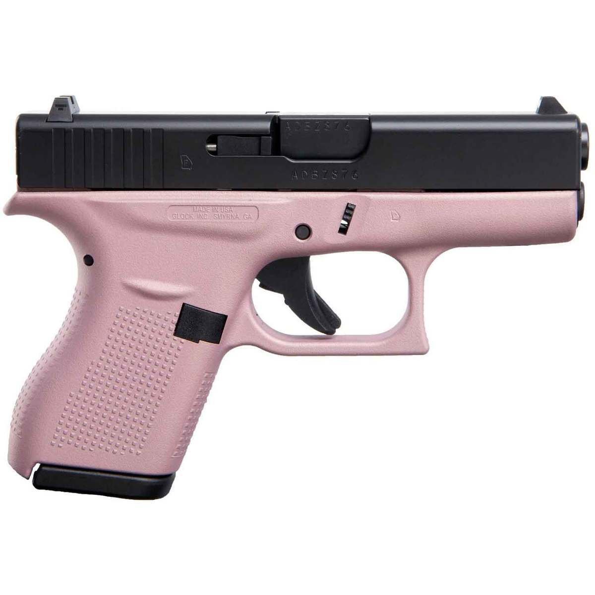 glock-g42-pink-380-auto-acp-326in-elite-black-pistol-61-rounds-1618517-1.jpg Glock 42 Pink 380 Auto (ACP) 3.26in Elite Black Pistol – 6+1 Rounds - Image 1