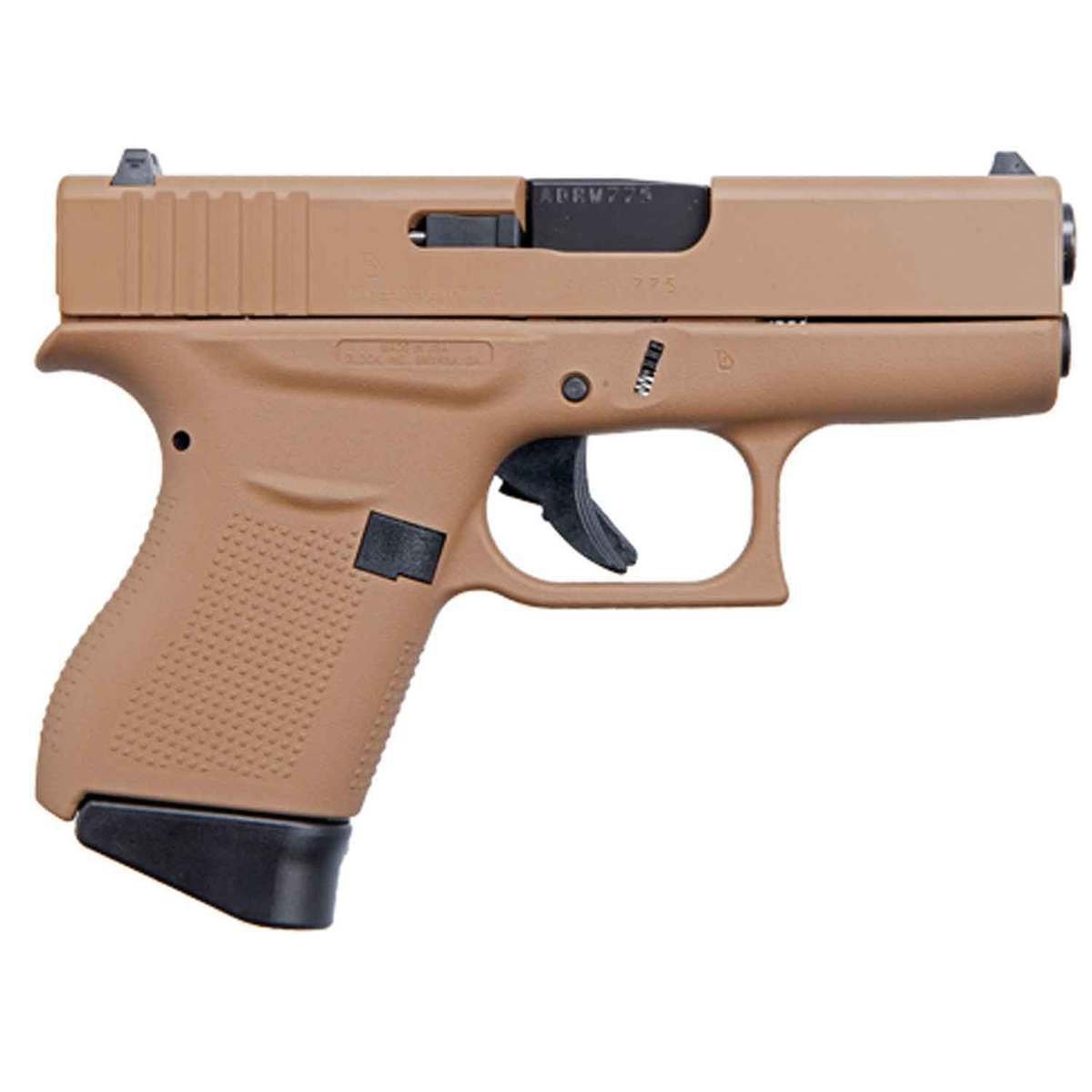 glock-g43-fde-9mm-luger-336in-flat-dark-earth-pistol-61-rounds-1618499-1.jpg Glock 43 FDE 9mm Luger 3.36in Flat Dark Earth Pistol – 6+1 Rounds - Image 1