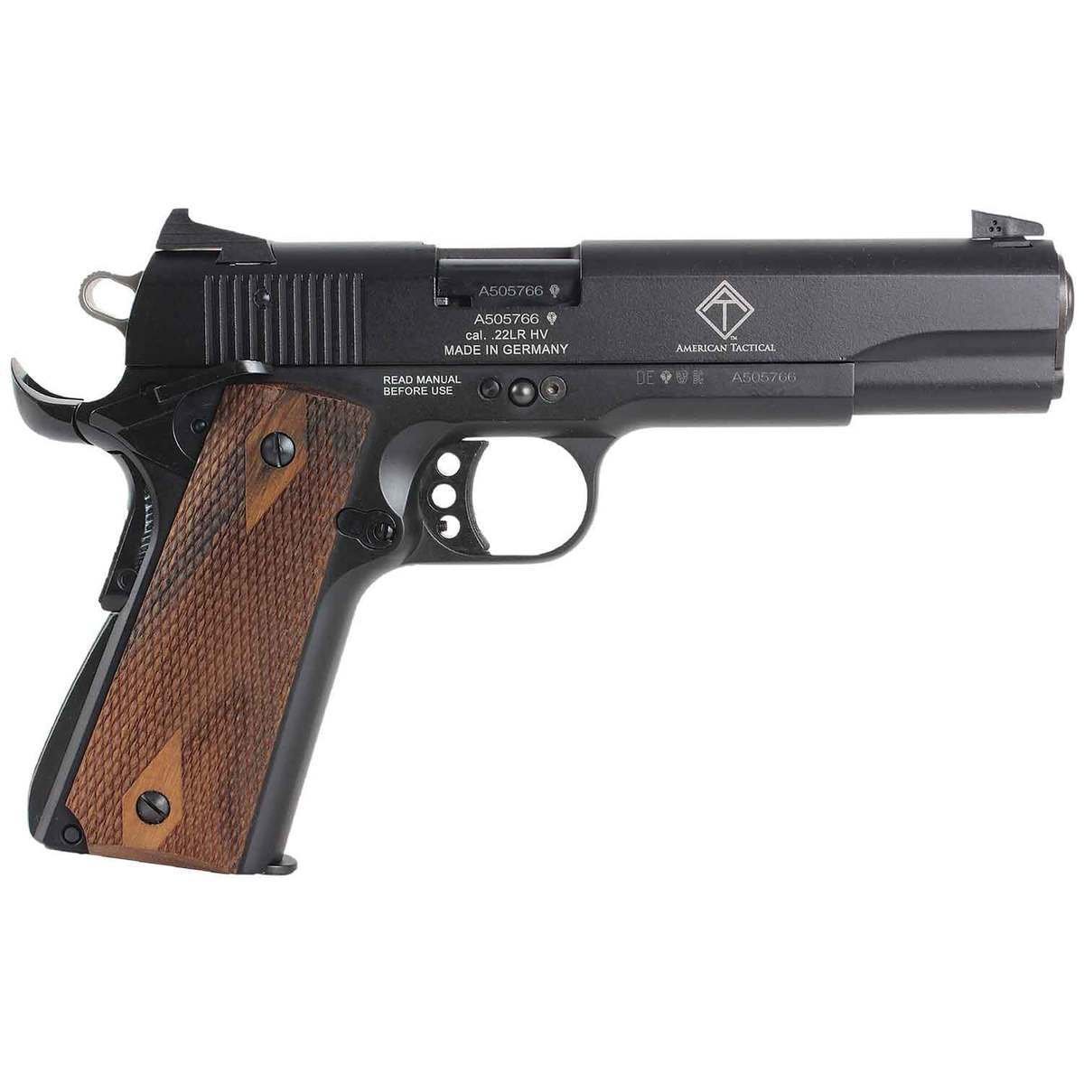 gsg-1911-22-long-rifle-5in-matte-black-pistol-101-rounds-1456545-1.jpg American Tactical 1911 22 Long Rifle 5in Matte Black Pistol – 10+1 Rounds - Image 1