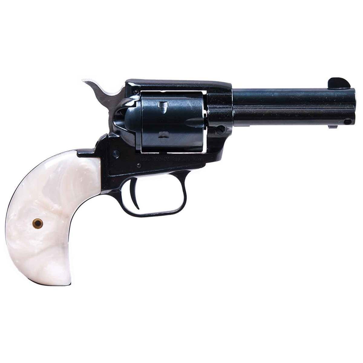 heritage-rough-rider-small-bore-mother-of-pearl-grip-22-long-rifle-35in-blued-revolver-6-rounds-1618388-1.jpg Heritage Rough Rider Small Bore Mother of Pearl Grip 22 Long Rifle 3.5in Blued Revolver – 6 Rounds - Image 1
