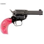 Heritage Small Bore Rough Rider SA w/Pink Mother of Pearl Bird Head Grips  22 Long Rifle 3.75in Blued Pistol – 6 Rounds