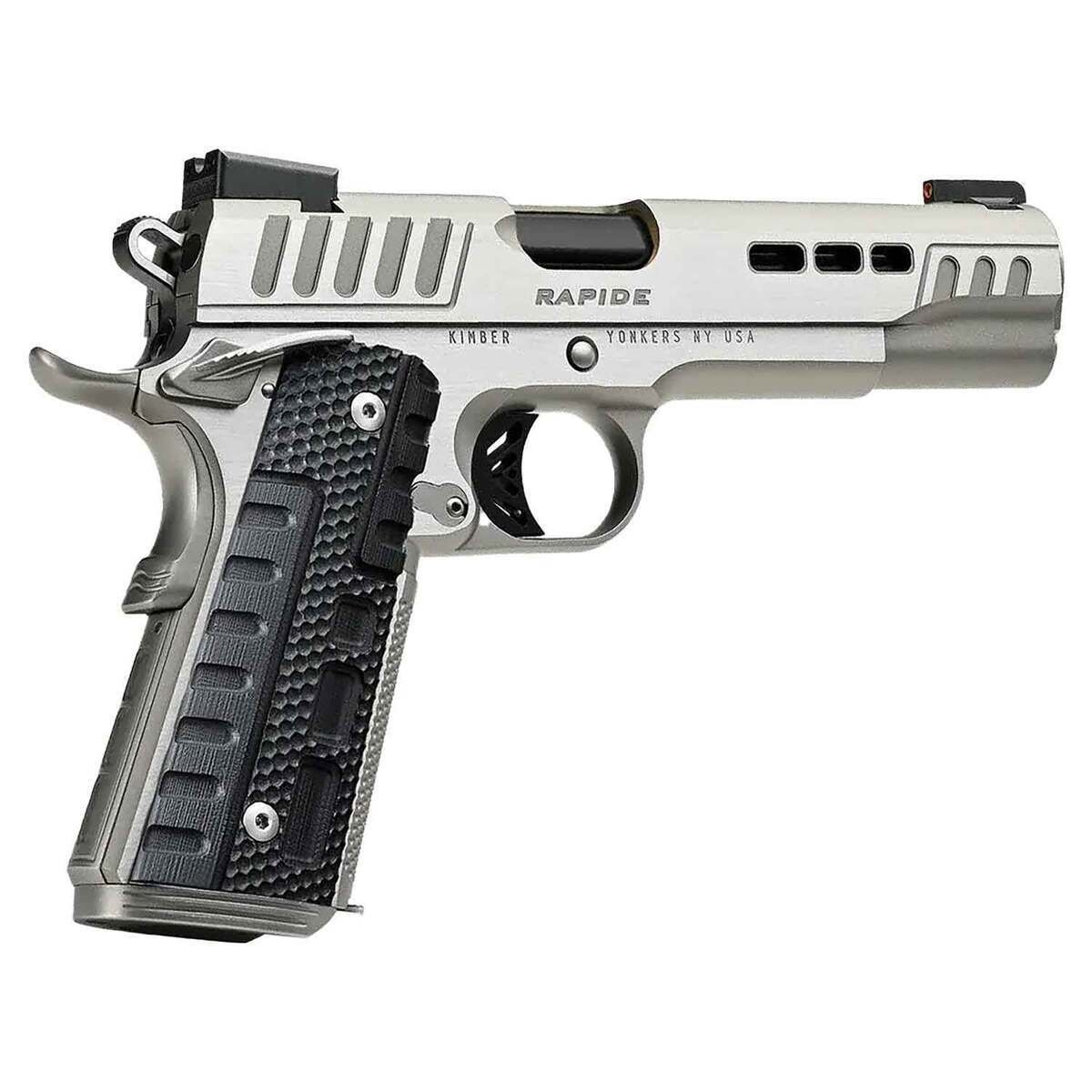 kimber-1911-rapide-frost-9mm-luger-5in-stainless-pistol-81-rounds-1819319-1.jpg Kimber 1911 Rapide Frost 9mm Luger 5in Stainless Pistol – 8+1 Rounds - Image 1