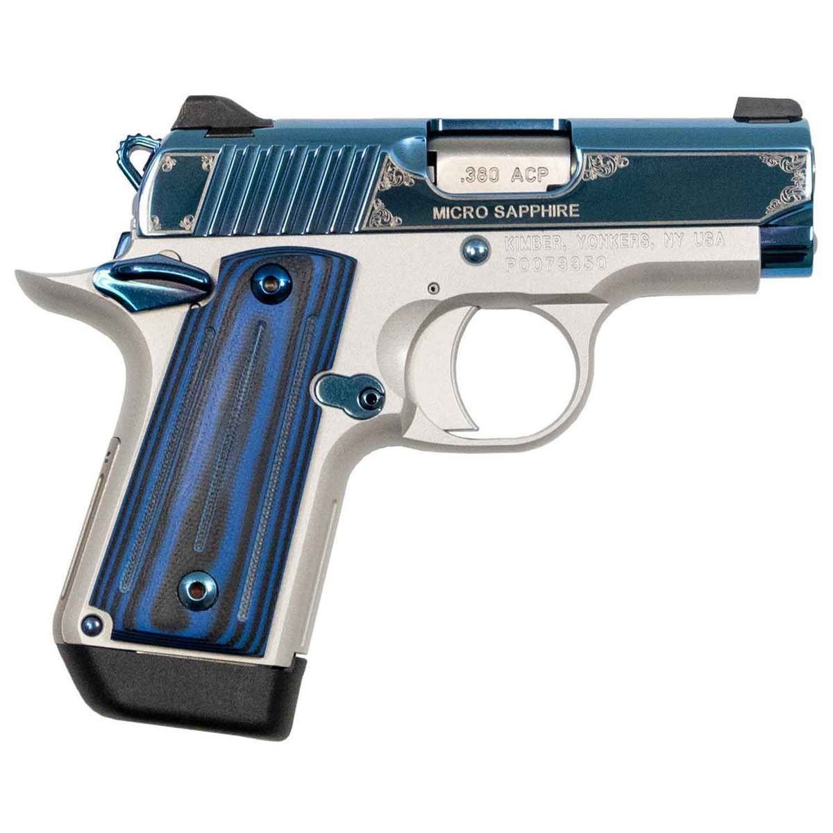 kimber-micro-sapphire-special-edition-380-auto-acp-275in-polished-bright-blue-pistol-71-rounds-1427806-1.jpg Kimber Micro Sapphire Special Edition 380 Auto (ACP) 2.75in Polished Bright Blue Pistol – 7+1 Rounds - Image 1