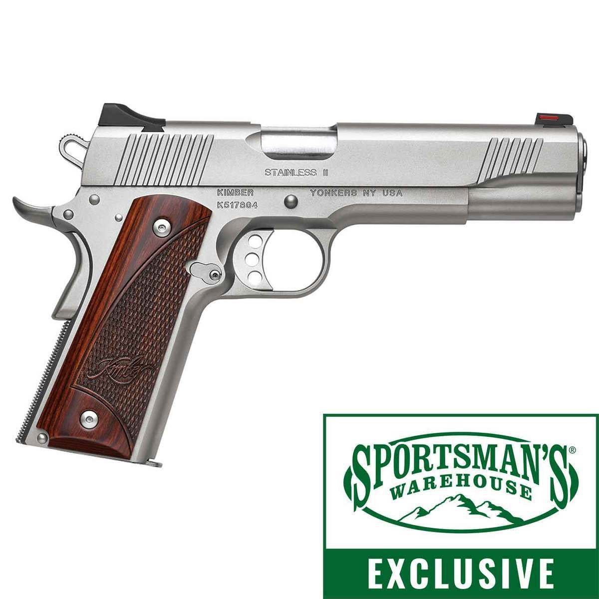 kimber-stainless-ii-10mm-auto-5in-satin-silver-pistol-81-rounds-1541700-1.jpg Kimber Stainless II 10mm Auto 5in Satin Silver Pistol – 8+1 Rounds - Image 1