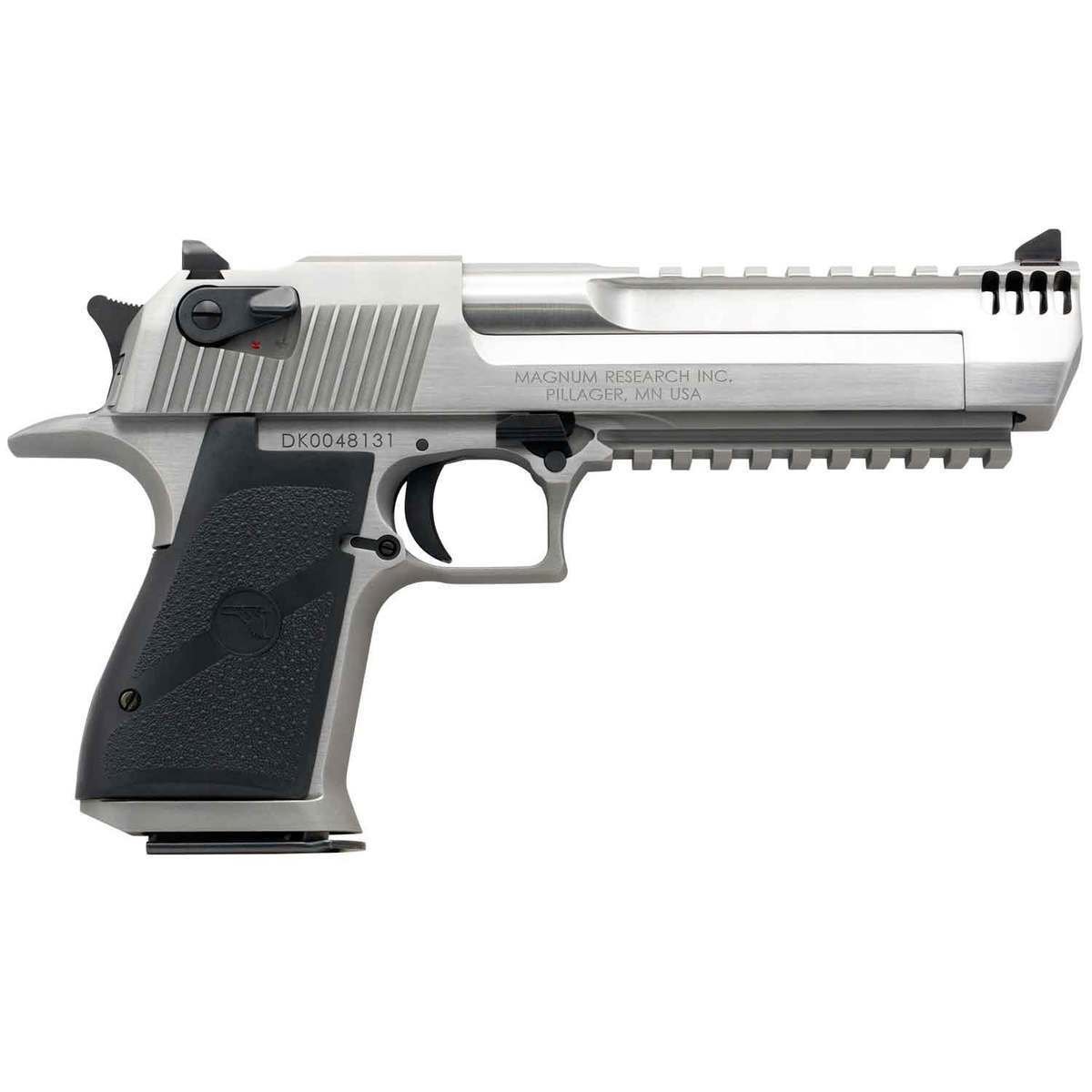 magnum-research-desert-eagle-mark-xix-with-muzzle-break-429-desert-eagle-6in-stainlessblack-pistol-71-rounds-1618479-1.jpg Magnum Research Desert Eagle Mark XIX With Muzzle Break 429 Desert Eagle 6in Stainless/Black Pistol – 7+1 Rounds - Image 1