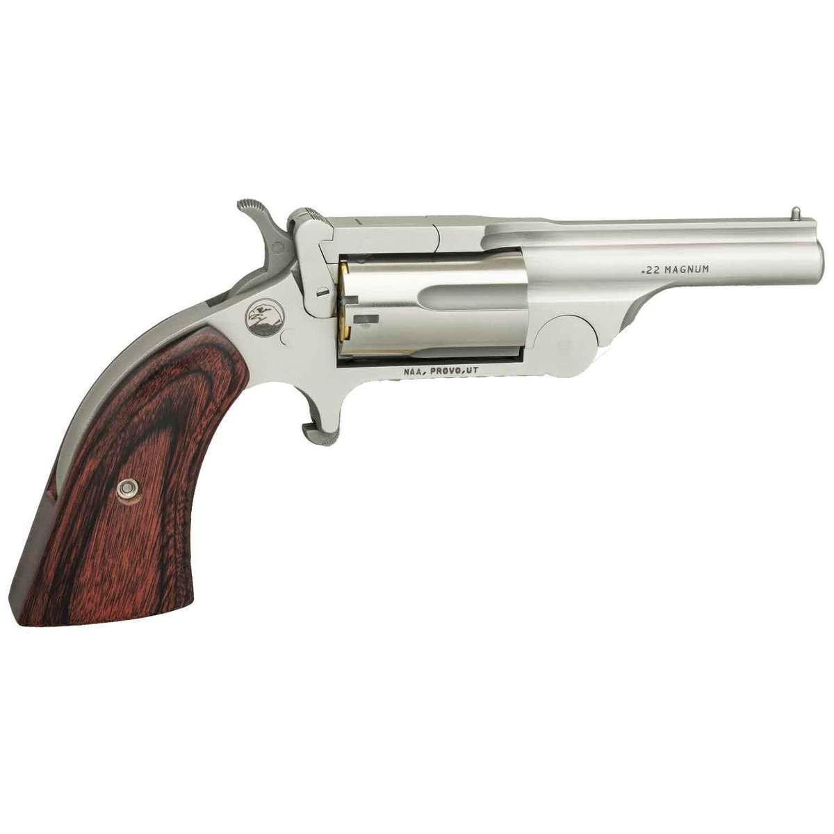 north-american-arms-ranger-ii-22-wmr-22-mag-25in-stainless-revolver-5-rounds-1618832-1.jpg North American Arms Ranger II 22 WMR (22 Mag) 2.5in Stainless Revolver – 5 Rounds - Image 1
