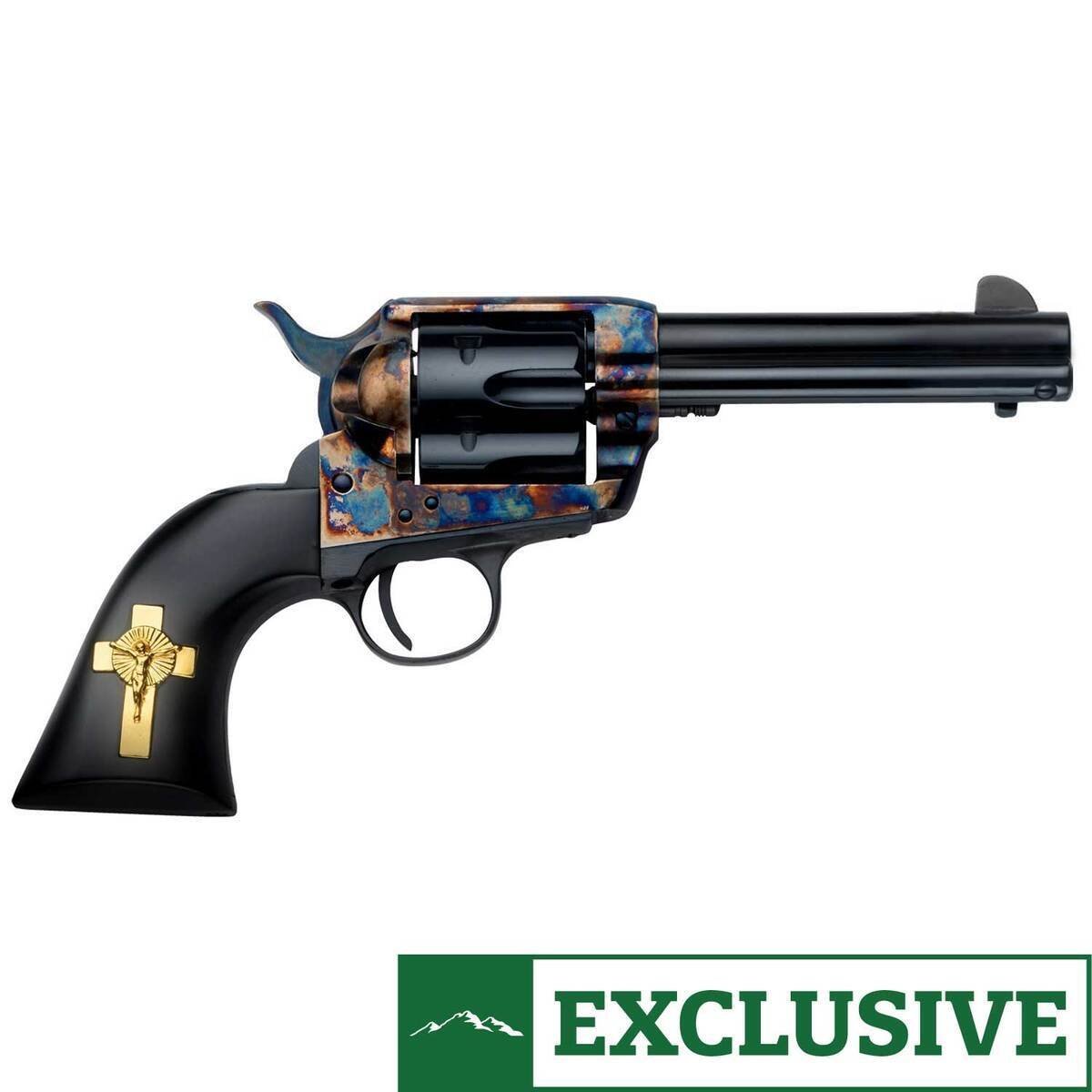 pietta-great-western-ii-the-hands-of-god-45-long-colt-475in-blued-revolver-6-rounds-1824696-1.jpg Pietta Great Western II The Hands of God 45 (Long) Colt 4.75in Blued Revolver – 6 Rounds - Image 1