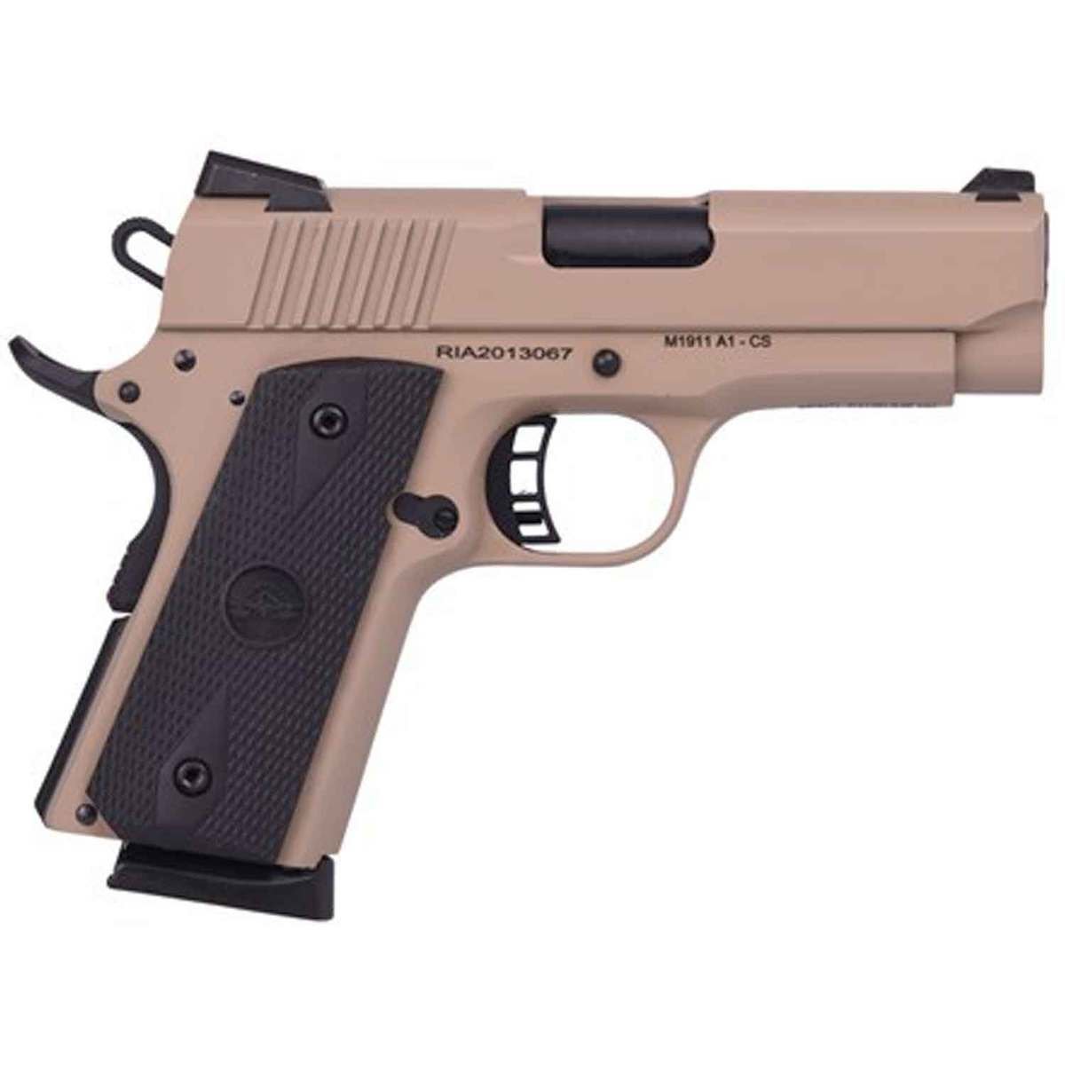 rock-island-m1911-a1-pistol-1503500-1.jpg Rock Island M1911 CS 9mm Luger 3.5in Flat Dark Earth Cerakote Pistol – 8+1 Rounds - Image 1