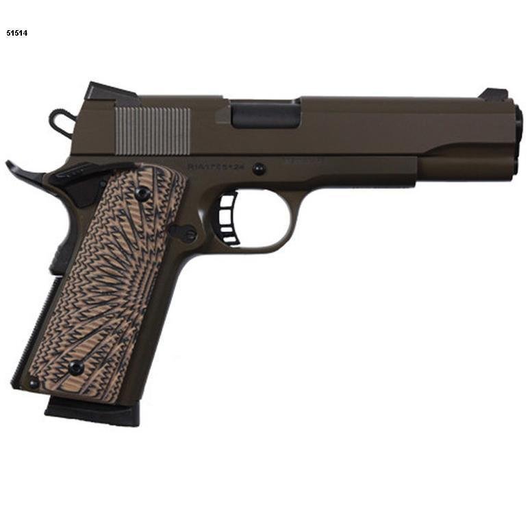 rock-island-m1911-a1-pistol-1503786-1.jpg Rock Island M1911 A1 45 Auto (ACP) 5in Cerakote Patriot Brown Pistol – 8+1 Rounds - Image 1
