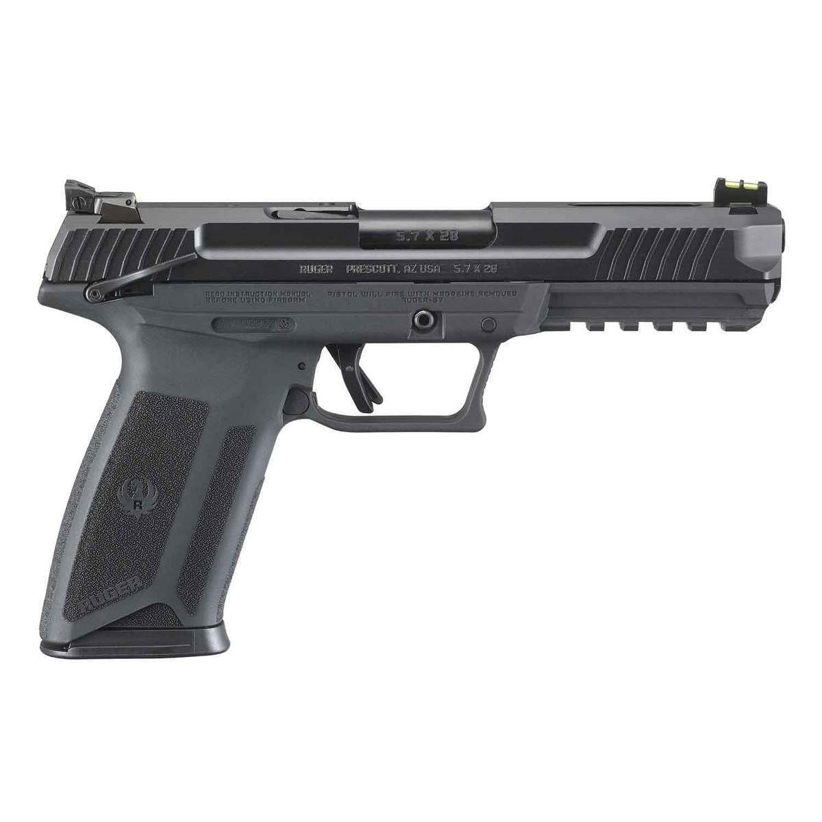 ruger-57-57x28mm-494in-black-nitride-pistol-101-rounds-1623009-1.jpg Ruger 57 5.7x28mm 4.94in Black Nitride Pistol – 10+1 Rounds - Image 1