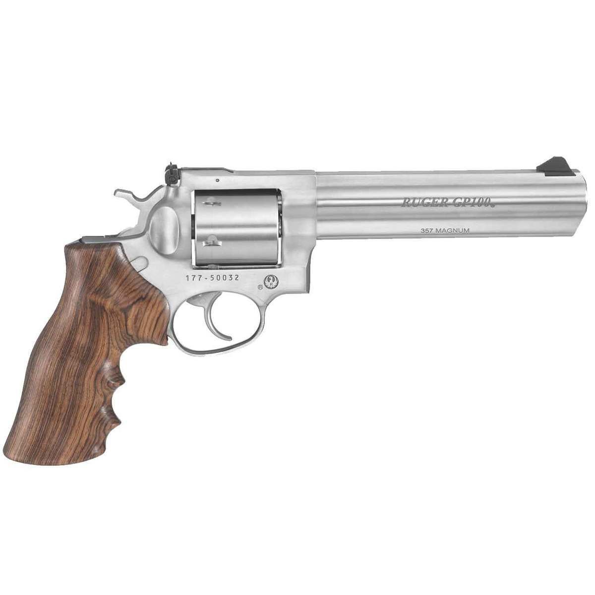 ruger-gp100-357-magnum-6in-stainless-revolver-6-rounds-1503574-1.jpg Ruger GP100 357 Magnum 6in Stainless Revolver – 6 Rounds - Image 1