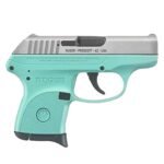 Ruger LCP 380 Auto (ACP) 2.75in Stainless/Turquoise Pistol – 6+1 Rounds