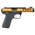 Ruger Mark IV 22/45 Lite 22 Long Rifle 4.4in Gold Anodized Pistol – 10+1 Rounds