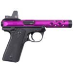 Ruger Mark IV 22/45 Lite 22 Long Rifle 4.4in Purple Anodized Pistol – 10+1 Rounds