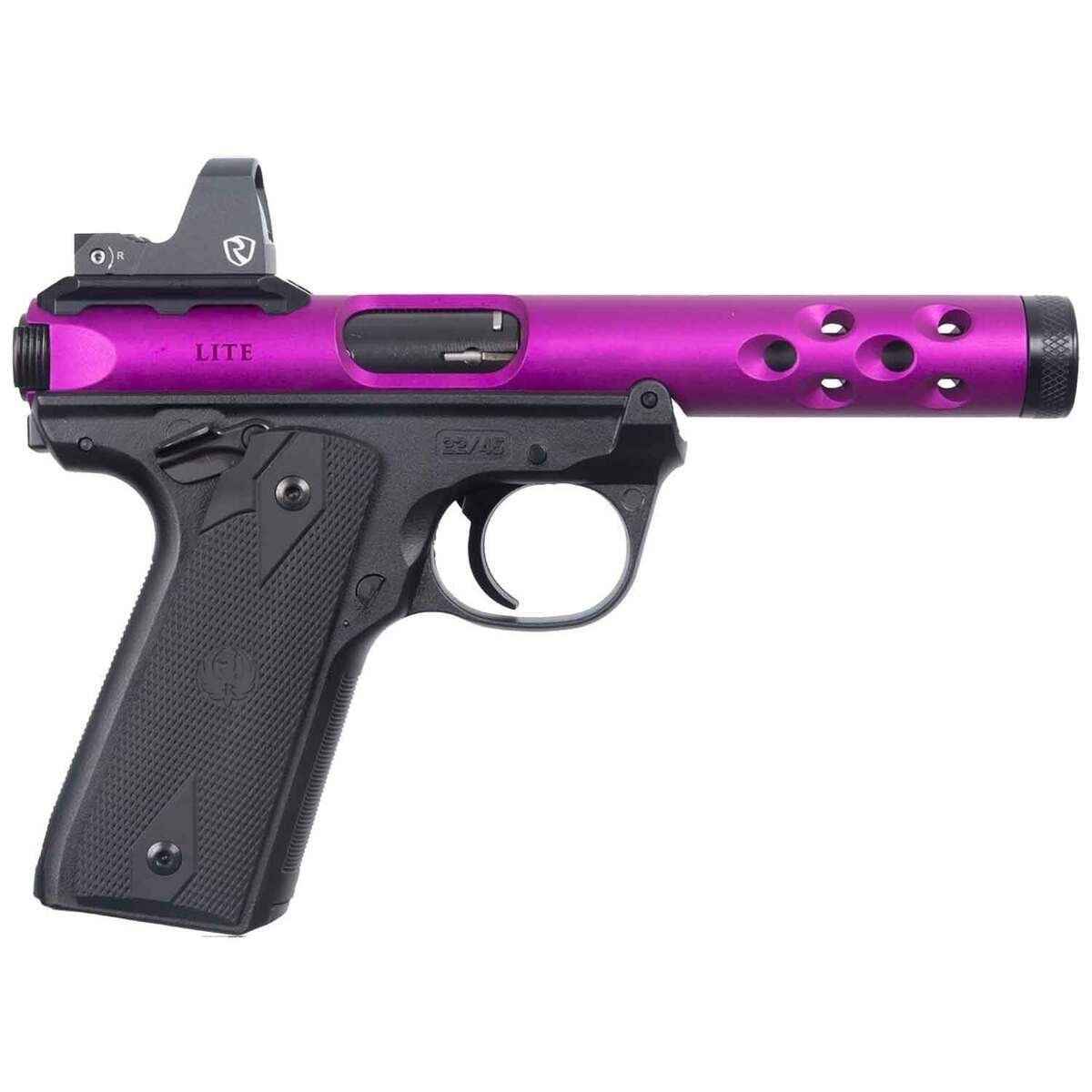 ruger-mark-iv-2245-lite-22-long-rifle-44in-purple-anodized-pistol-101-rounds-1796260-1.jpg Ruger Mark IV 22/45 Lite 22 Long Rifle 4.4in Purple Anodized Pistol – 10+1 Rounds - Image 1