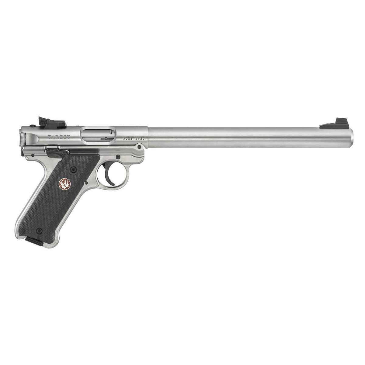 ruger-mark-iv-target-22-long-rifle-10in-stainless-pistol-101-rounds-1621665-1.jpg Ruger Mark IV Target 22 Long Rifle 10in Stainless Pistol – 10+1 Rounds - Image 1