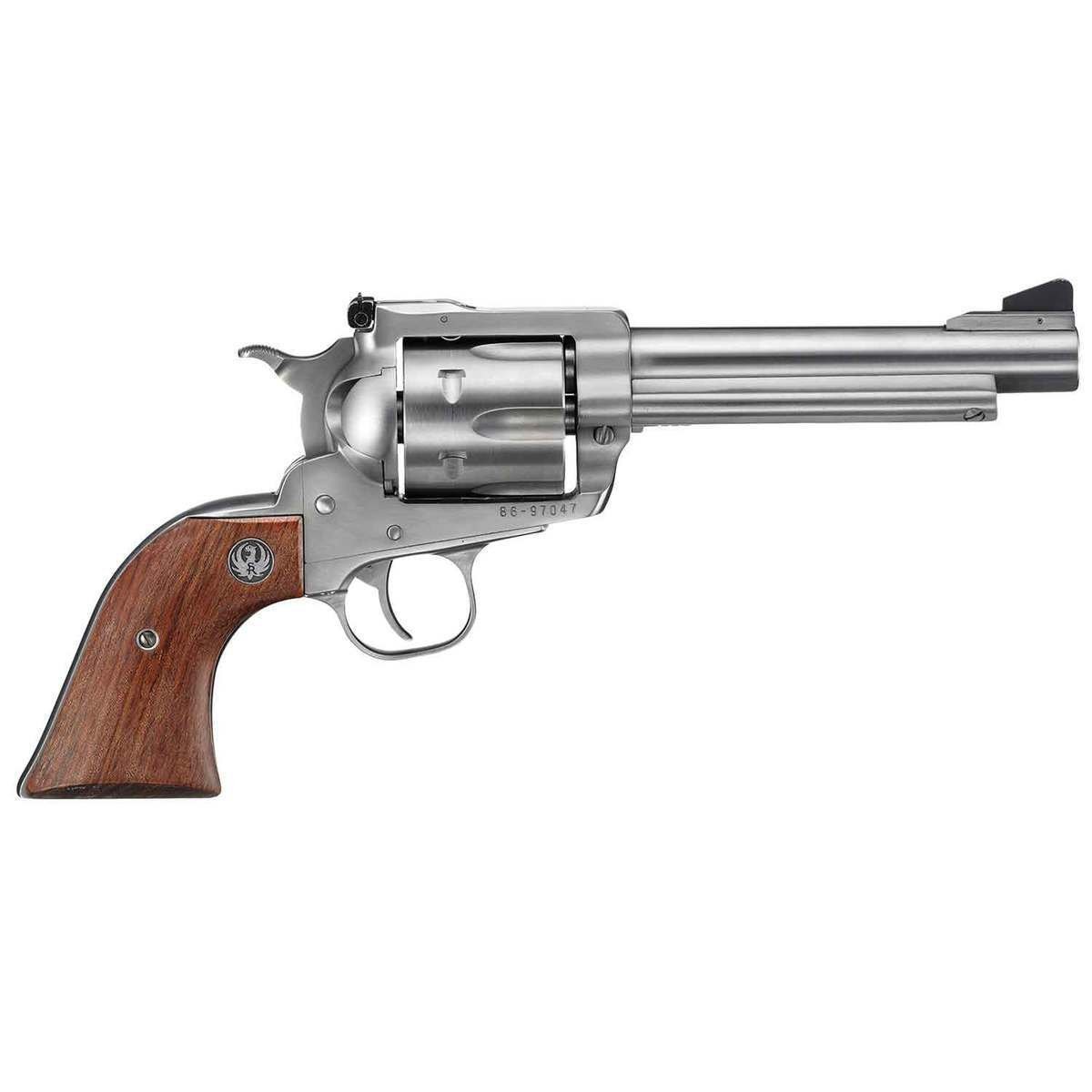 ruger-new-model-super-blackhawk-44-magnum-55in-stainless-revolver-6-rounds-309480-1.jpg Ruger New Model Super Blackhawk 44 Magnum 5.5in Stainless Revolver – 6 Rounds - Image 1