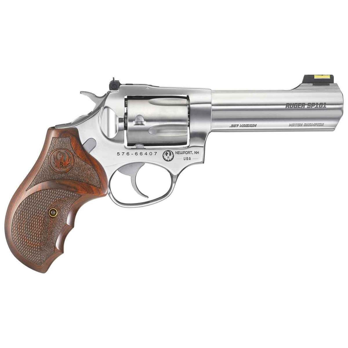 ruger-sp101-match-champion-357-magnum-42in-gloss-stainless-revolver-5-rounds-california-compliant-1506898-1.jpg Ruger SP101 Match Champion 357 Magnum 4.2in Gloss Stainless Revolver – 5 Rounds – California Compliant - Image 1