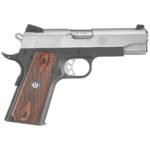 Ruger SR1911 Commander 45 Auto (ACP) 4.25in Low Glare Stainless Pistol – 7+1 Rounds