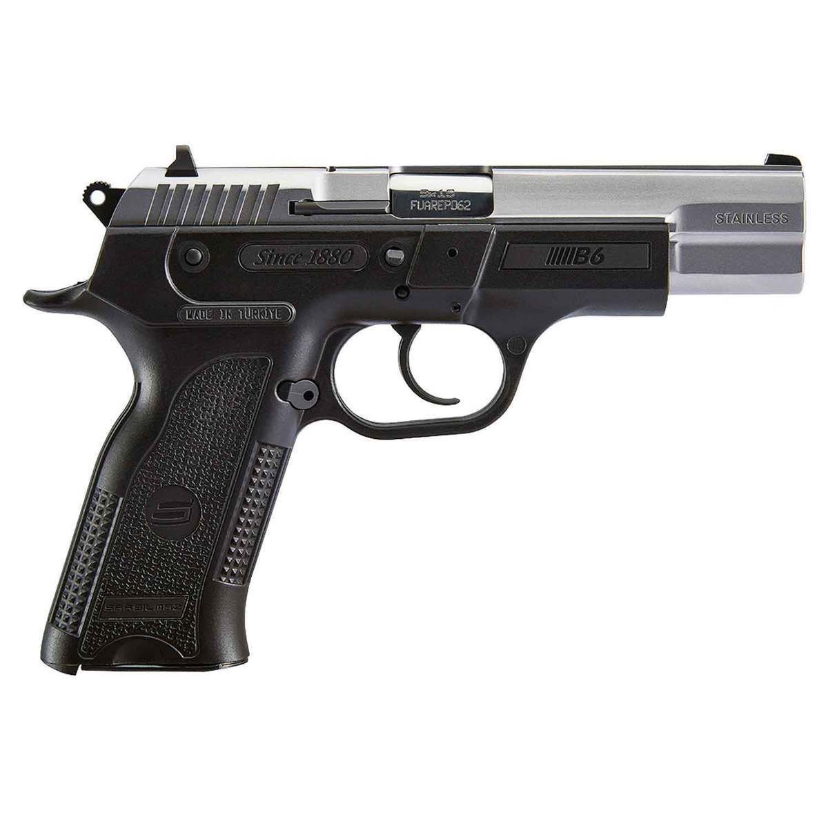 sar-usa-b6-9mm-luger-45in-blackstainless-pistol-171-rounds-1675024-1.jpg Sar USA B6 9mm Luger 4.5in Black/Stainless Pistol – 17+1 Rounds - Image 1
