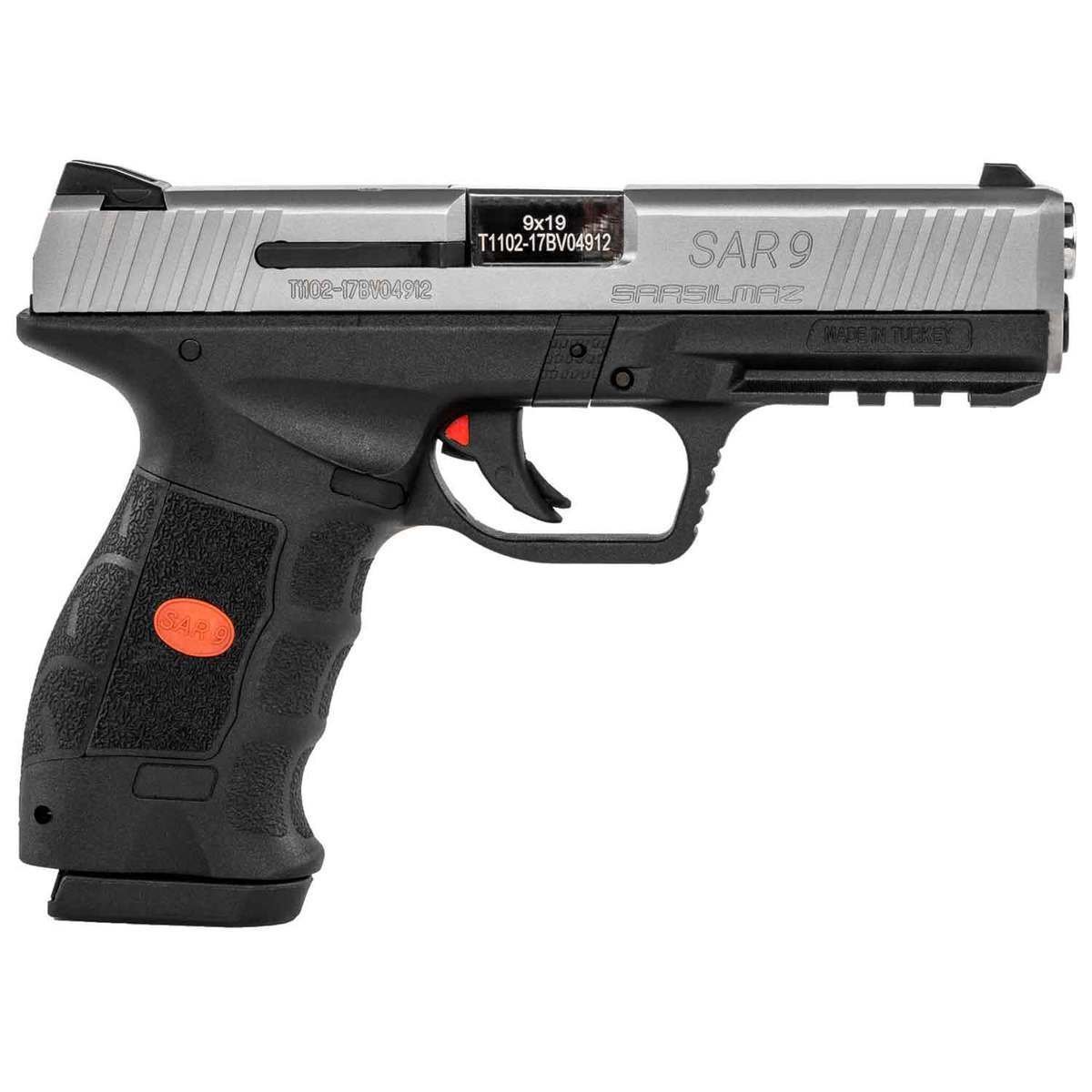sar-usa-sar9-9mm-luger-44in-blackstainless-pistol-171-rounds-1675036-1.jpg Sar USA SAR9 9mm Luger 4.4in Black/Stainless Pistol – 17+1 Rounds - Image 1