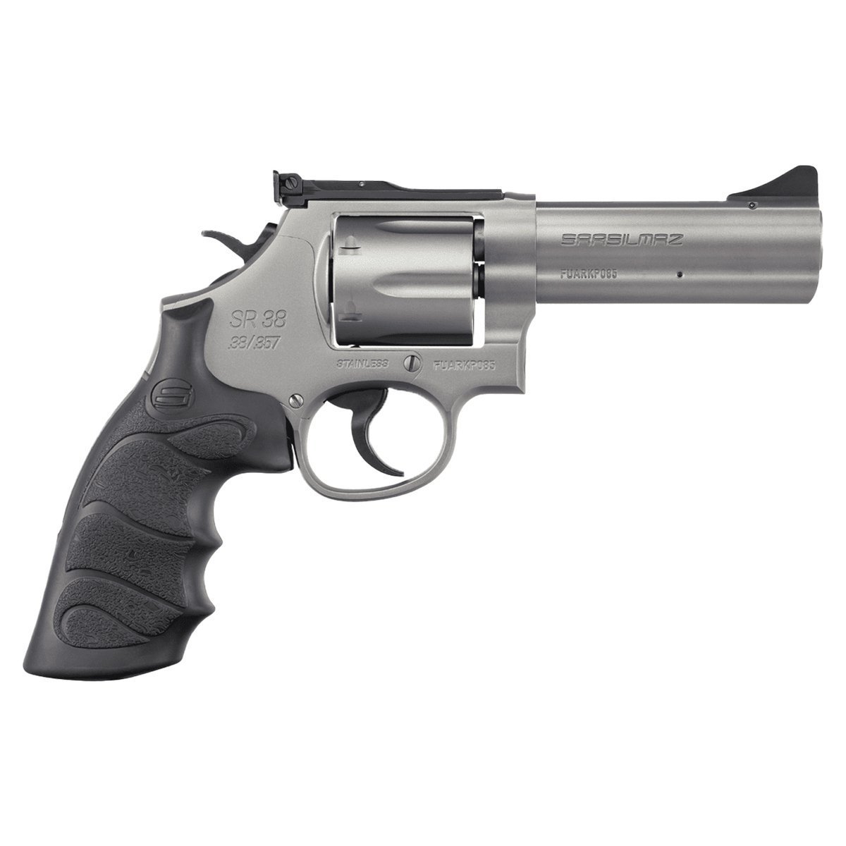 sar-usa-sr38-hgr-357-magnum-4in-stainless-revolver-6-rounds-1850884-1.jpg Sar USA SR38 HGR 357 Magnum 4in Stainless Revolver – 6 Rounds - Image 1