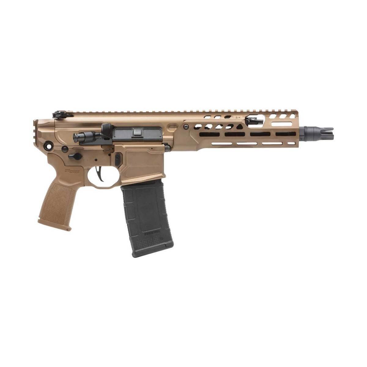 sig-sauer-mcx-spear-lt-300-aac-blackout-9in-coyote-cerakoteblack-modern-sporting-pistol-301-rounds-1780027-1.jpg Sig Sauer MCX Spear-LT 300 AAC Blackout 9in Coyote Cerakote/Black Modern Sporting Pistol – 30+1 Rounds - Image 1