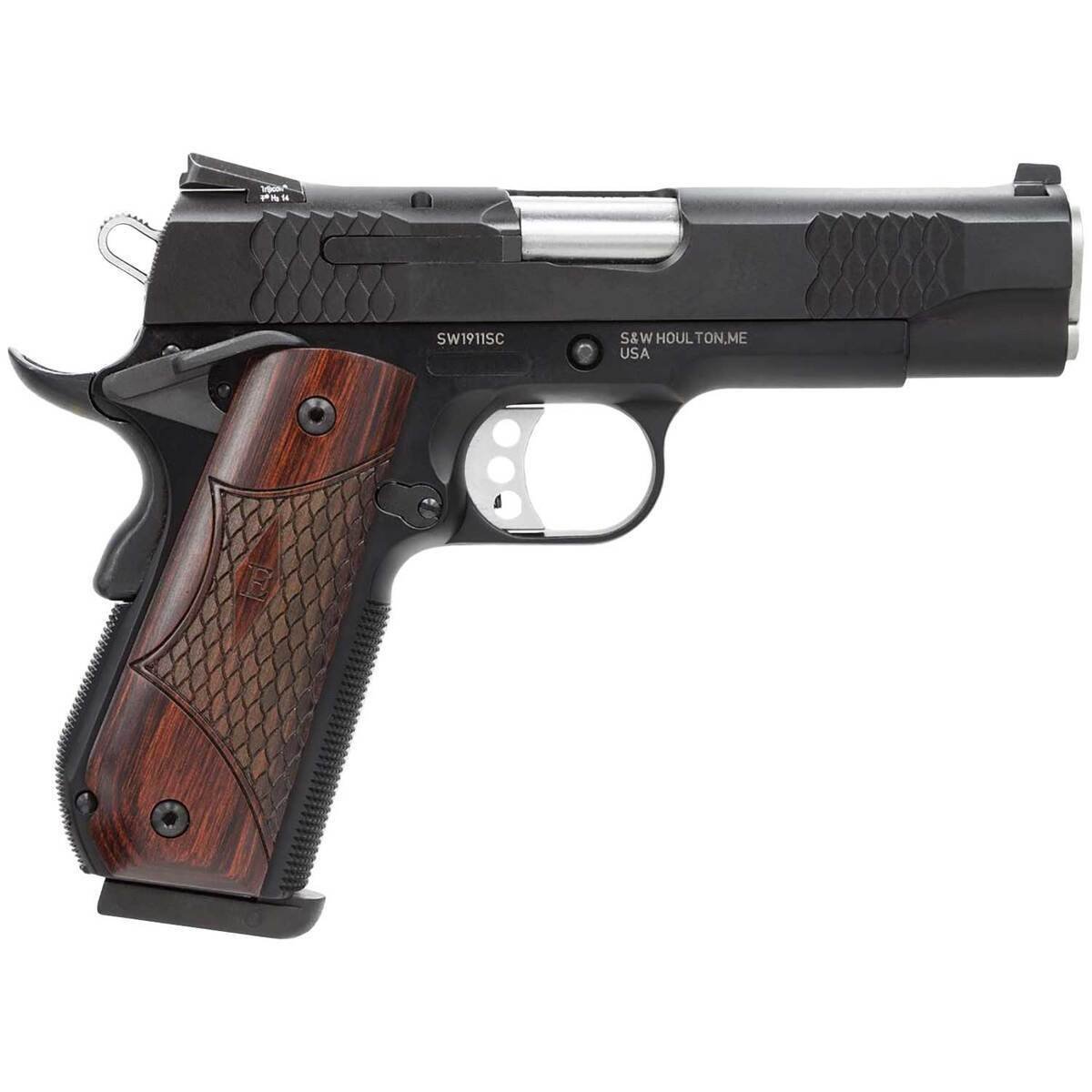 smith-wesson-1911-e-series-45-auto-acp-425in-black-melonite-pistol-81-rounds-1276831-1.jpg Smith & Wesson 1911 E Series 45 Auto (ACP) 4.25in Black Melonite Pistol – 8+1 Rounds - Image 1