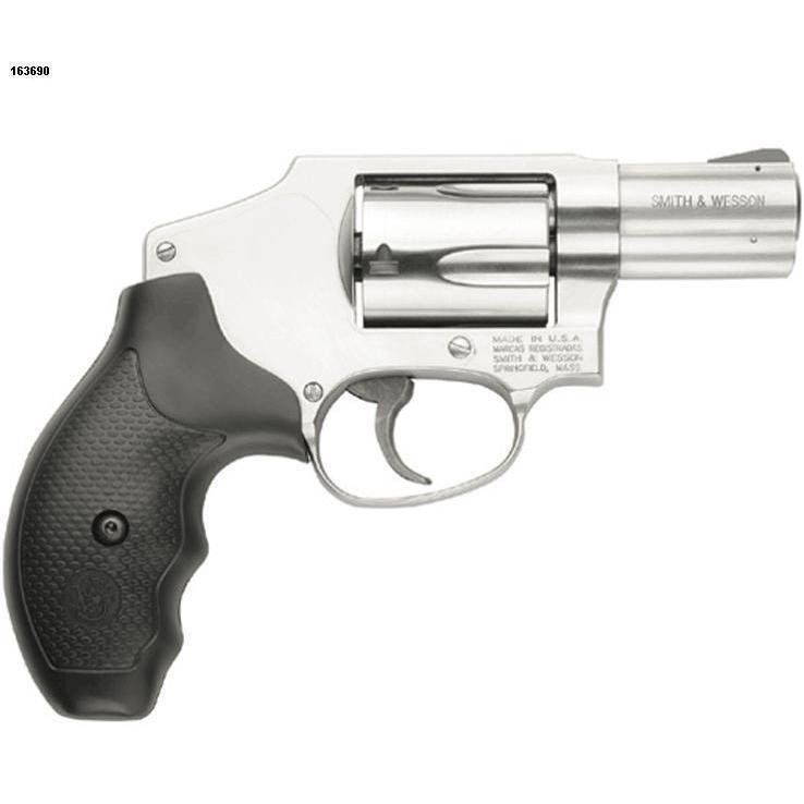 smith-wesson-j-frame-small-revolver-305428-1.jpg Smith & Wesson Model 640 357 Magnum 1.88in Satin Stainless/Black Grips Revolver – 5 Rounds - Image 1