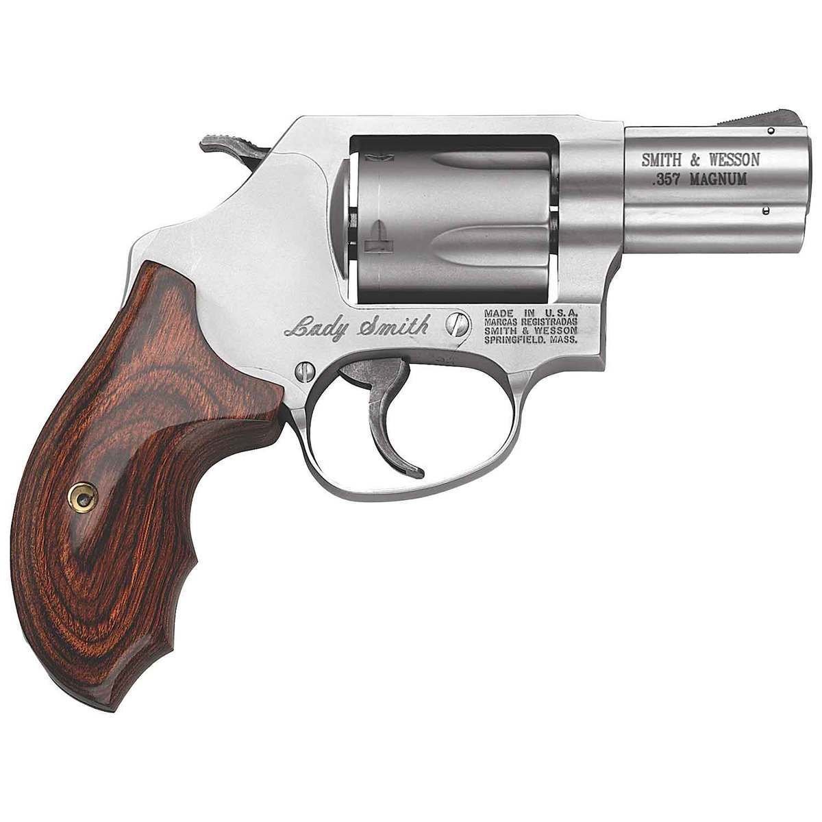 smith-wesson-model-60-revolver-305398-1.jpg Smith & Wesson Model 60 w/Grip for Smaller Hands 357 Magnum 2.1in Stainless/Wood Revolver – 5 Rounds - Image 1