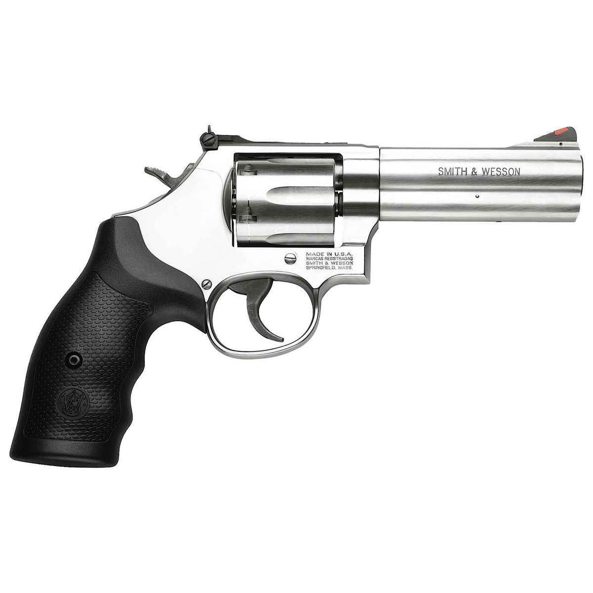 smith-wesson-model-686-revolver-305446-1.jpg Smith & Wesson Model 686 357 Magnum 4in Stainless Revolver – 6 Rounds - Image 1