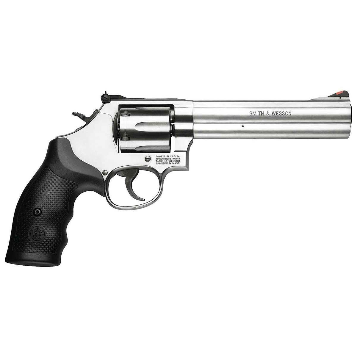 smith-wesson-model-686-revolver-305447-1.jpg Smith & Wesson Model 686 357 Magnum 6in Stainless Revolver – 6 Rounds - Image 1