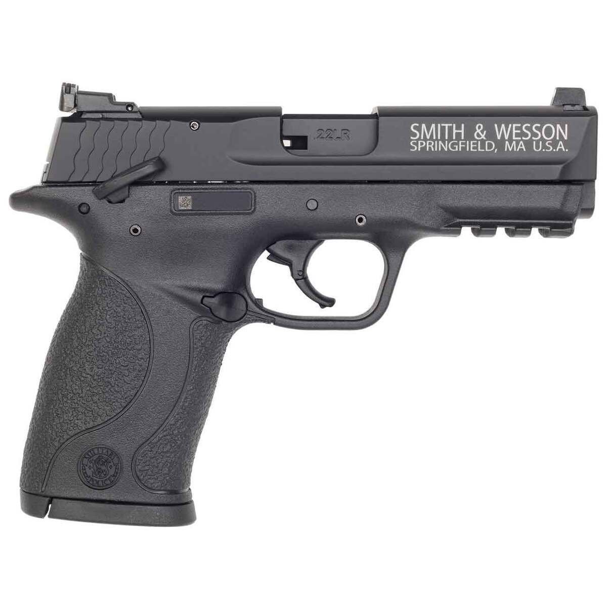 smith-wesson-mp-22-compact-22-long-rifle-356in-black-pistol-101-rounds-1403088-1.jpg Smith & Wesson M&P 22 Compact 22 Long Rifle 3.56in Black Pistol – 10+1 Rounds - Image 1