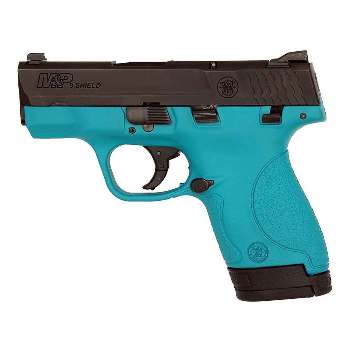 smith-wesson-mp-9-shield-9mm-luger-31in-blackteal-pistol-81-rounds-california-compliant-1793121-1.jpg Smith & Wesson M&P 9 Shield 9mm Luger 3.1in Black/Teal Pistol – 8+1 Rounds California Compliant - Image 1