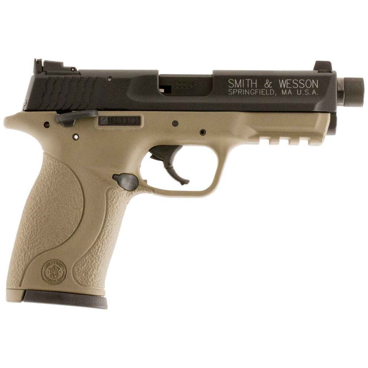 smith-wesson-mp22-compact-pistol-1441735-1.jpg Smith & Wesson M&P22 Compact 22 Long Rifle 3.6in Black Pistol – 10+1 Rounds - Image 1