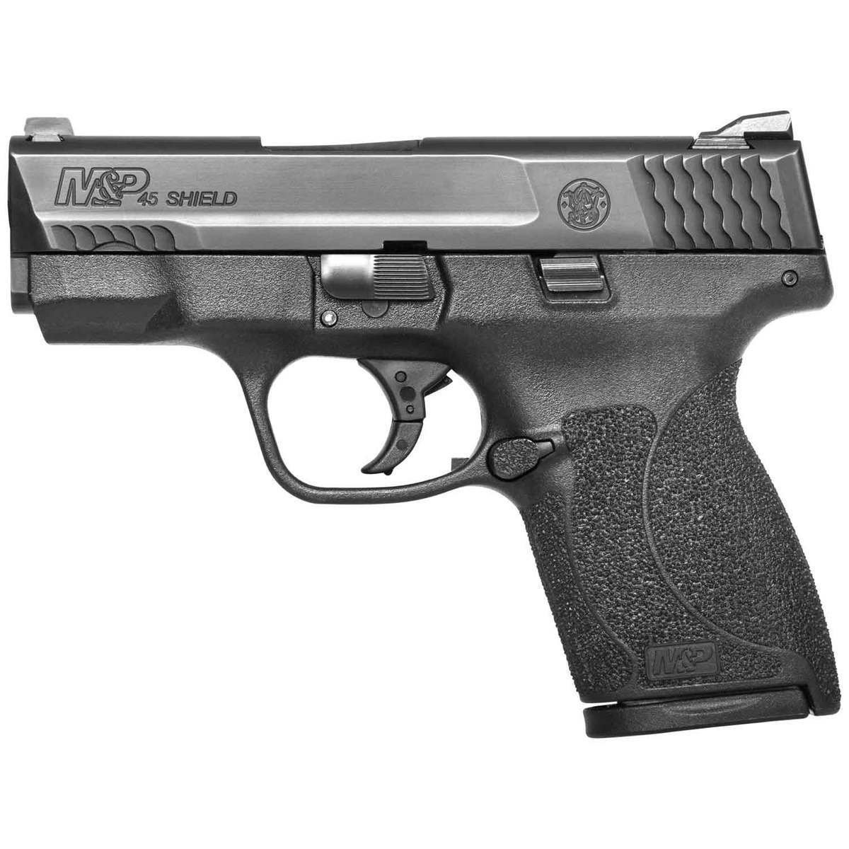 smith-wesson-mp45-shield-pistol-1476934-1.jpg Smith & Wesson M&P45 Shield 45 Auto (ACP) 3.3in Black Armornite Pistol – 7+1 Rounds - Image 1