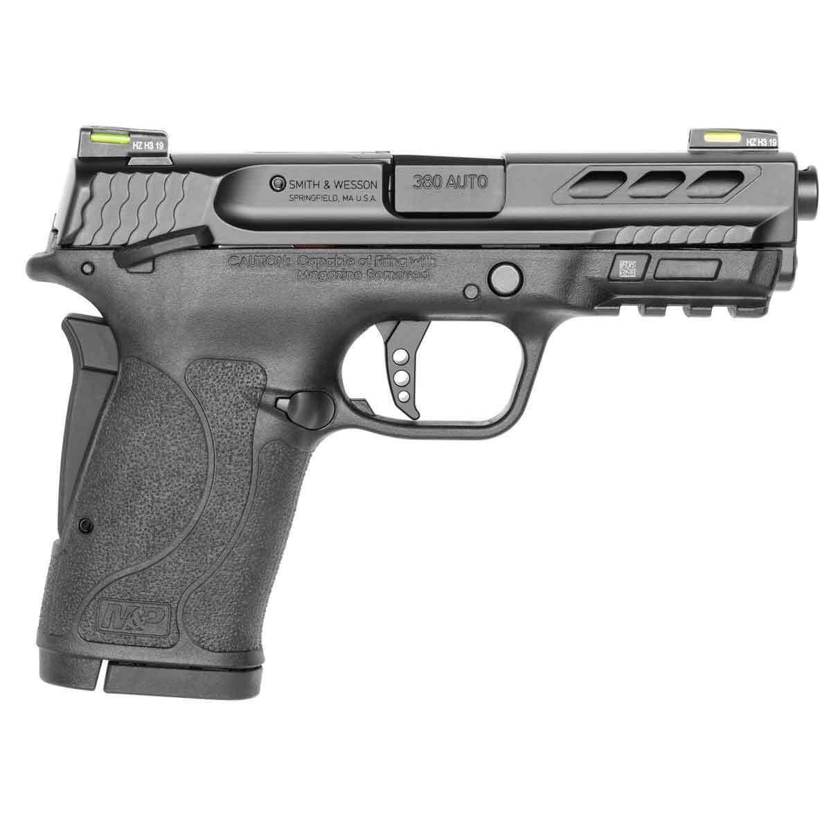 smith-wesson-performance-center-mp-380-shield-ez-380-auto-acp-38in-black-pistol-81-rounds-1535249-1.jpg Smith & Wesson Performance Center M&P 380 Shield EZ 380 Auto (ACP) 3.8in Black Pistol – 8+1 Rounds - Image 1