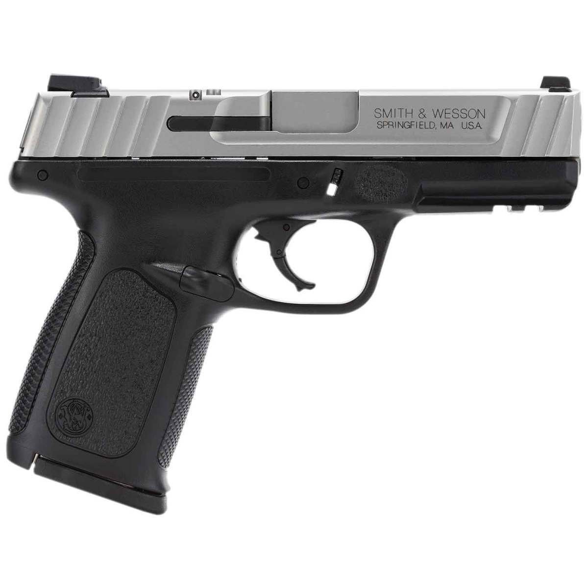 smith-wesson-sd40-ve-40-sw-4in-stainlessblack-pistol-101-rounds-california-compliant-1403815-1.jpg Smith & Wesson SD40 VE 40 S&W 4in Stainless/Black Pistol – 10+1 Rounds – California Compliant - Image 1