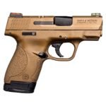 Smith & Wesson Shield 9mm Luger 3.1in Burnt Bronze Cerakote Pistol – 8+1 Rounds