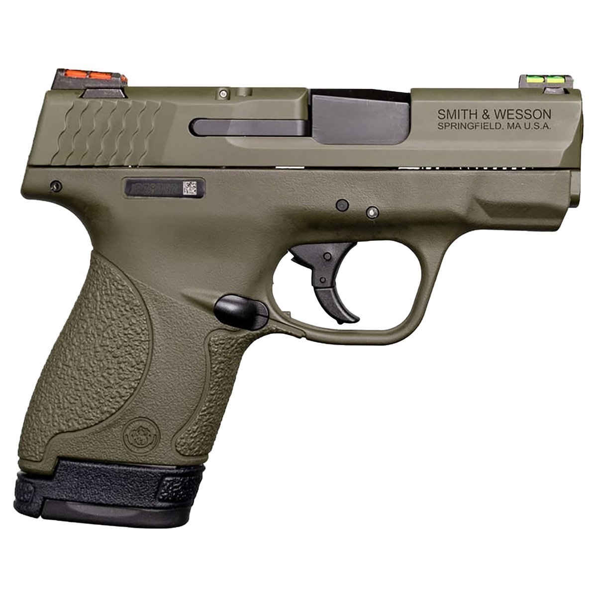 smith-wesson-shield-9mm-luger-31in-od-green-cerakote-pistol-81-rounds-1827164-1.jpg Smith & Wesson Shield 9mm Luger 3.1in OD Green Cerakote Pistol – 8+1 Rounds - Image 1