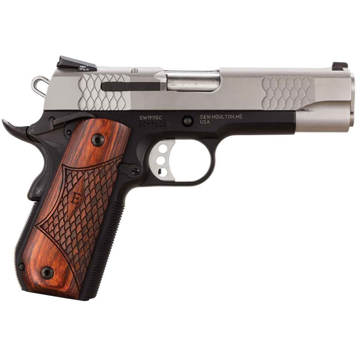 smith-wesson-sw1911-e-series-pistol-1264727-1.jpg Smith & Wesson SW1911 E Series 45 Auto (ACP) 4.25in Stainless Pistol – 8+1 Rounds - Image 1